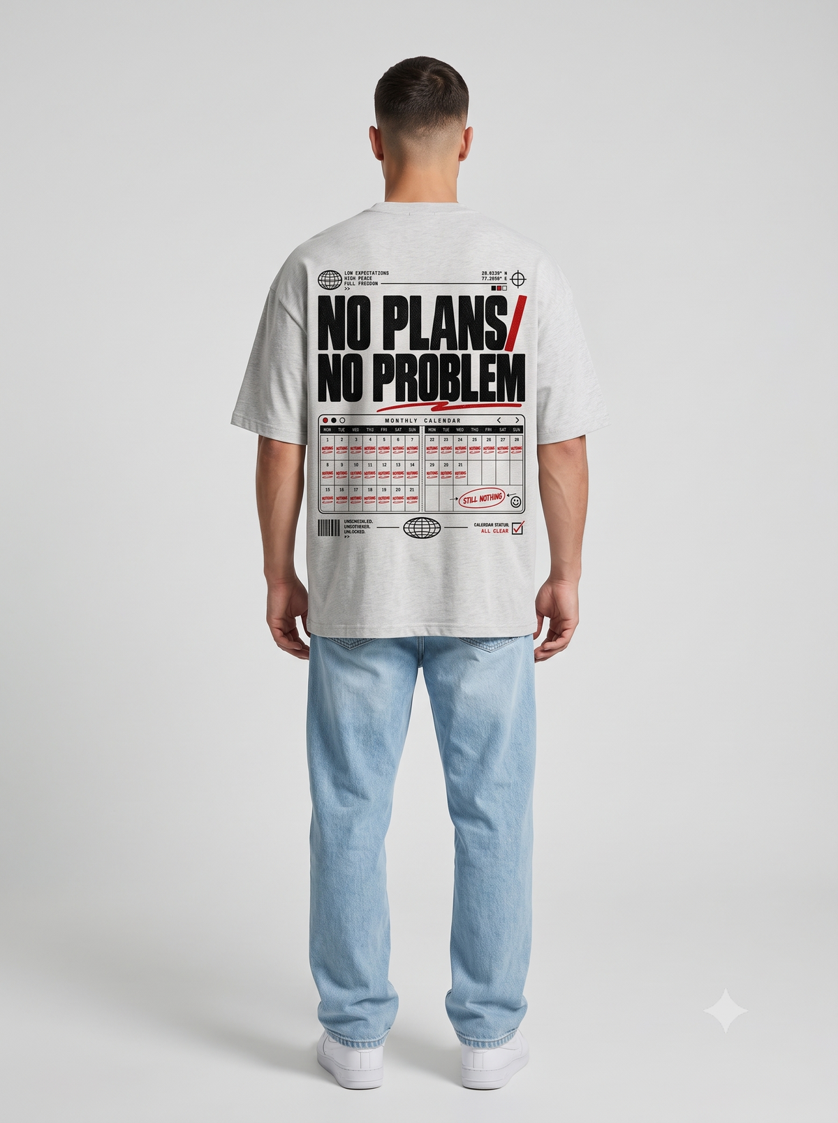 No Plans No Problem Oversized Tee